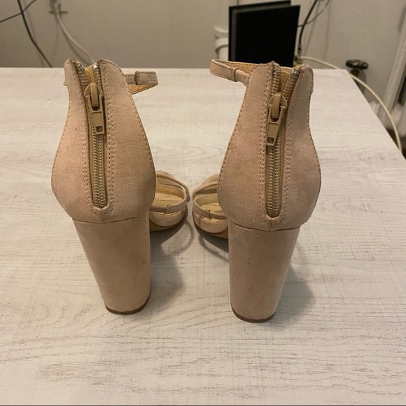 Lulus Beige Open Toe Block Heel - Picture 4 of 4